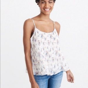 Abercrombie & Fitch Pleated Floral Cami